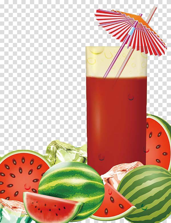 Pomegranate juice Watermelon Non-alcoholic drink Health shake, Summer fresh watermelon juice drink tea shop poster transparent background PNG clipart