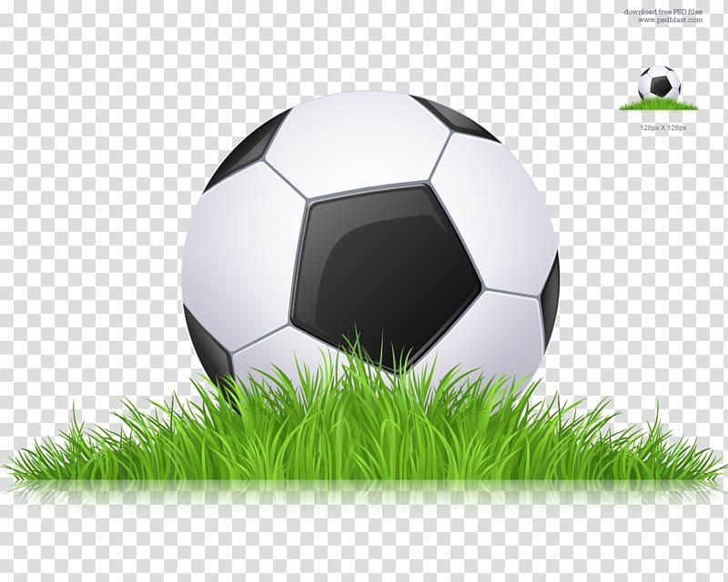 soccer ball on grass illustration, Football pitch Icon, football transparent background PNG clipart