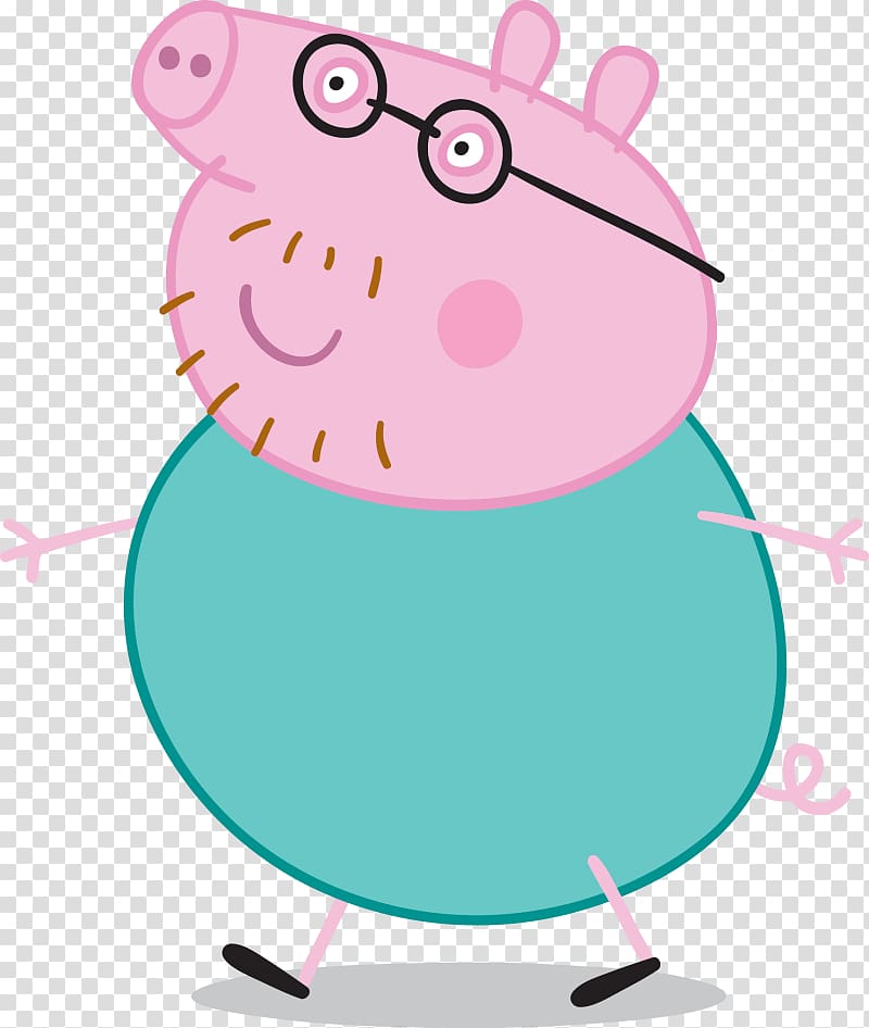 Daddy Pig Television show Mummy Pig Father, peppa transparent background PNG clipart
