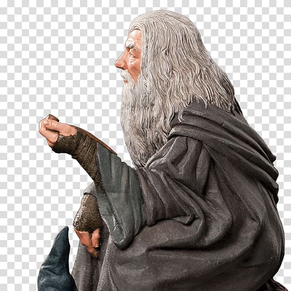 Gandalf Bilbo Baggins Frodo Baggins The Fellowship of the Ring Figurine, the hobbit transparent background PNG clipart