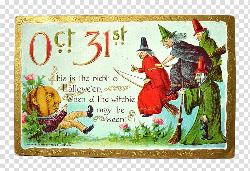 Halloween Post Cards Jack-o\'-lantern Antique Pumpkin, Halloween transparent background PNG clipart