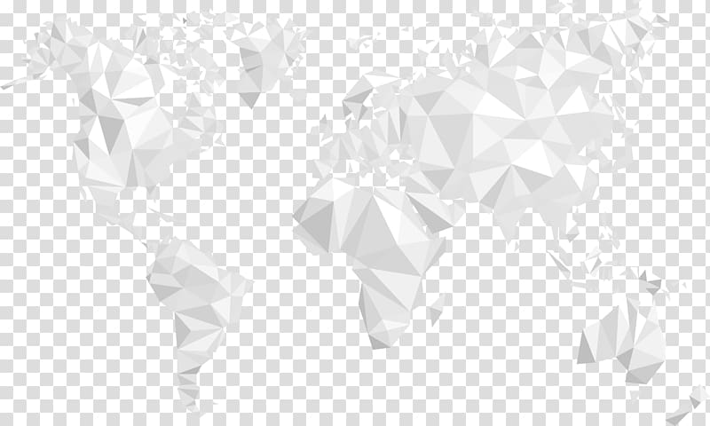 gray world map , World map Polygon, 3D polygon map of the world transparent background PNG clipart