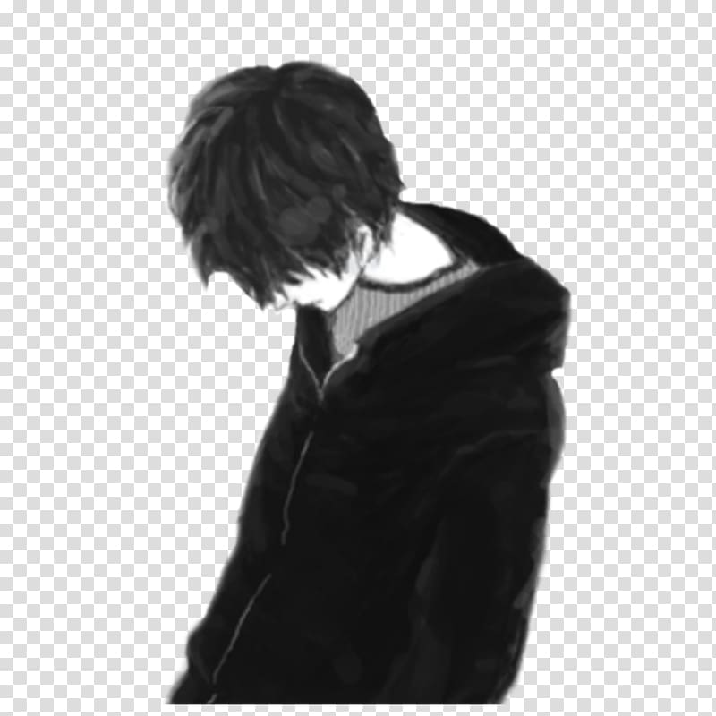 animated man wearing zip-up jacket art, Itachi Uchiha Boy Anime Sadness Depression, Depressed transparent background PNG clipart