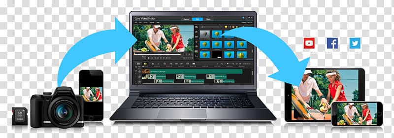 Corel VideoStudio Digital video Video editing software Film editing, retouching studio transparent background PNG clipart