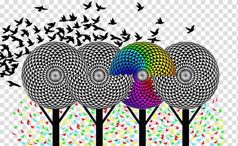 Graphic design Blackbird Vineyards Tree Pattern, trr transparent background PNG clipart