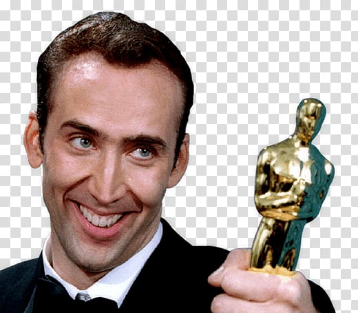 Nicolas Cage, Nicolas Cage Oscar transparent background PNG clipart