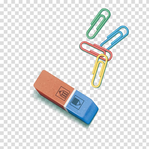 Paper clip Eraser, Eraser transparent background PNG clipart