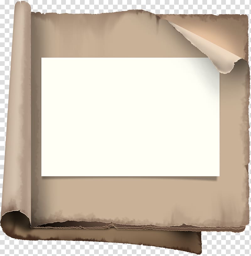 Paper Scape Scroll Page, parchment transparent background PNG clipart