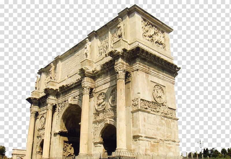 Arch of Constantine Colosseum Roman Forum Piazza Venezia Triumphal arch, Paris landmark Arc de Triomphe transparent background PNG clipart