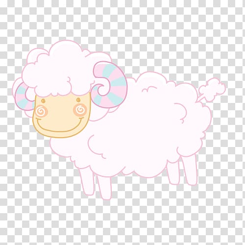 Carnivora Textile Nose Illustration, Hand painted small sheep transparent background PNG clipart