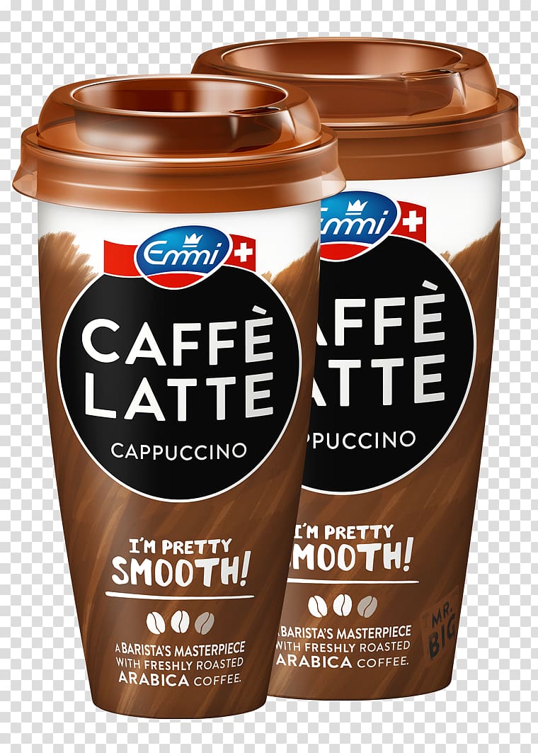 Instant coffee Cappuccino Latte Café au lait, CAFFE LATTE transparent background PNG clipart