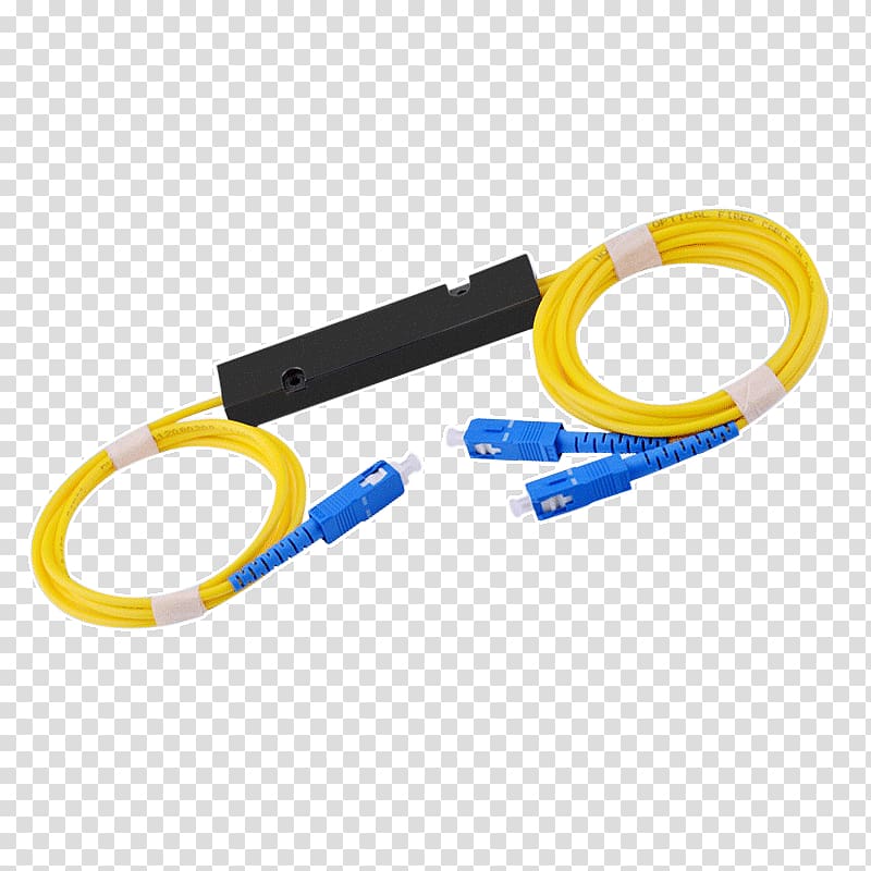 Electrical cable Fiber optic splitter Optical fiber Passive optical network, fbt transparent background PNG clipart