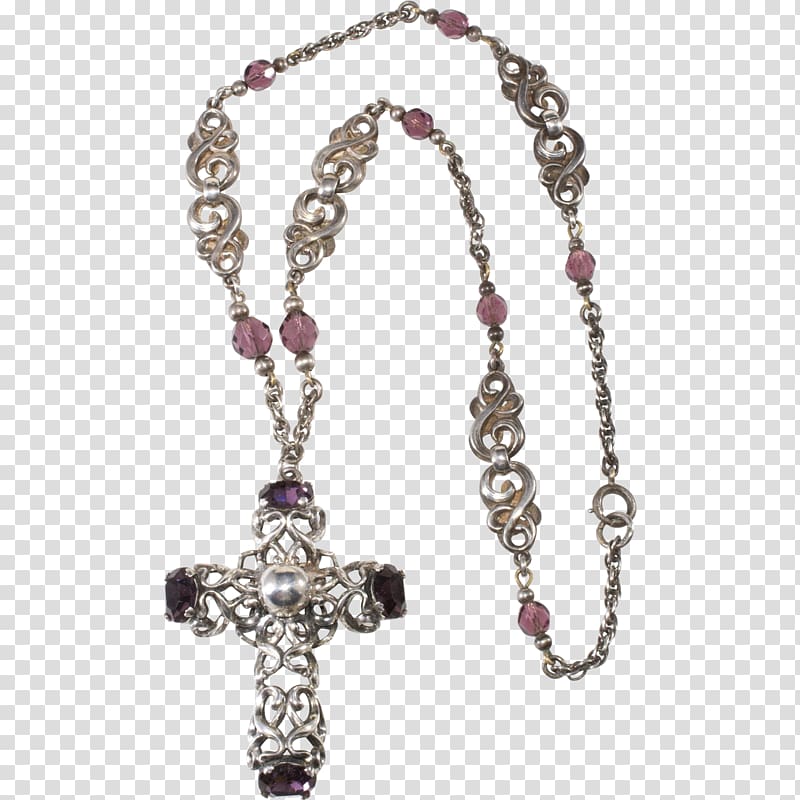 Necklace Pink M Rosary Bead Charms & Pendants, necklace transparent background PNG clipart