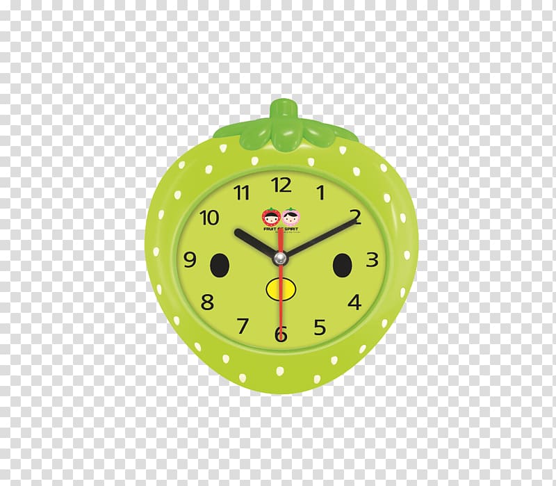 Alarm clock Strawberry Fruit, Cartoon Strawberry Alarm Clock transparent background PNG clipart