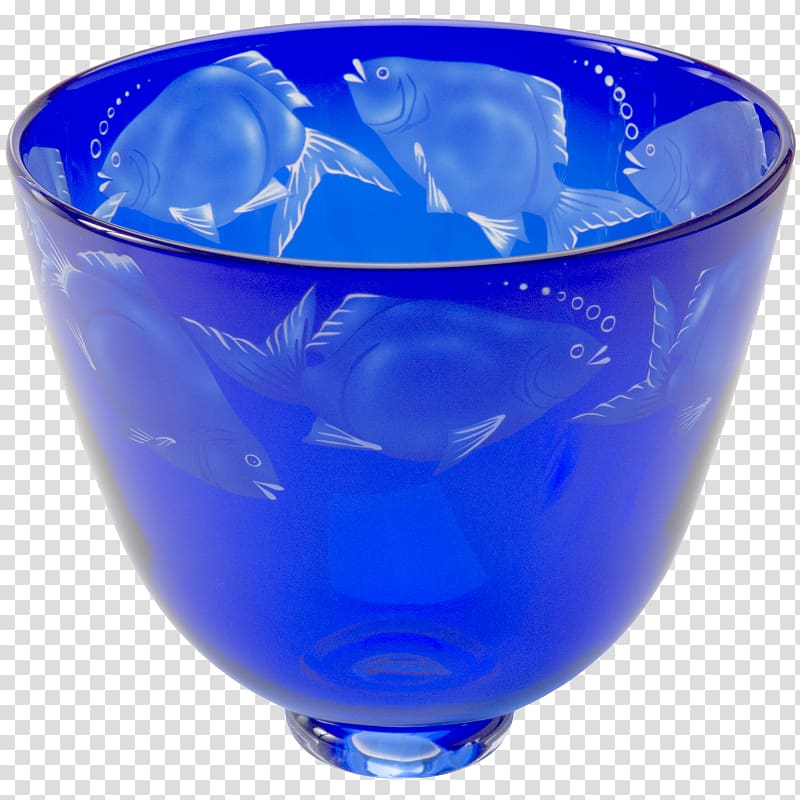 The Hirsel Goldfish Cobalt blue Glass, fish bowl transparent background PNG clipart