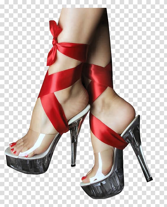 High-heeled shoe Foot, sandal transparent background PNG clipart