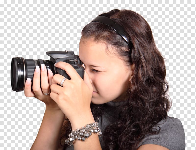 woman takes , Blog Ni, Young Charming Woman Taking with Digital Camera, Pix transparent background PNG clipart