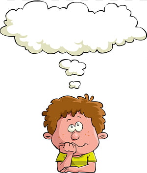 clipart thinking child