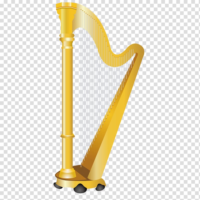 Harp Music , 3D harp transparent background PNG clipart