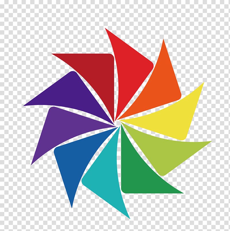 Rotation Logo, Triangle rotating windmill transparent background PNG clipart