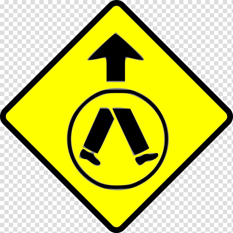 Pedestrian crossing Traffic sign Warning sign Road, Traffic Signs transparent background PNG clipart