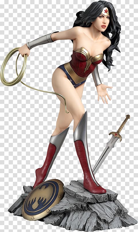 Wonder Woman Superman Statue Wonder Girl Comics, Superman: Red Son transparent background PNG clipart