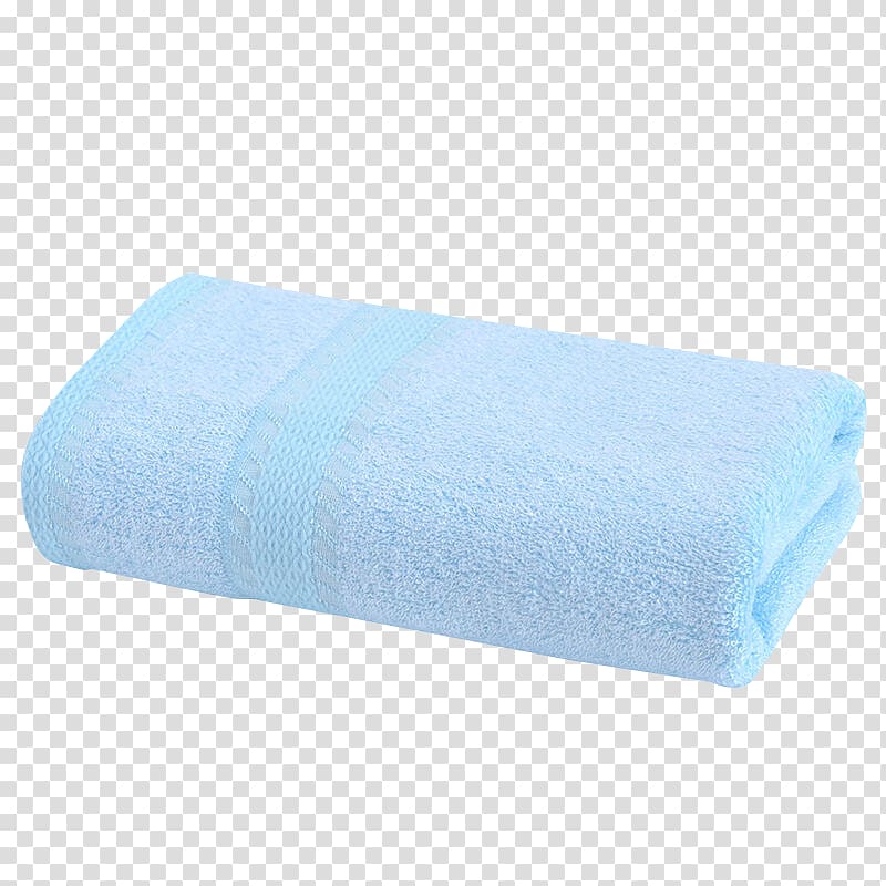 Towel, Blue towel home textiles transparent background PNG clipart