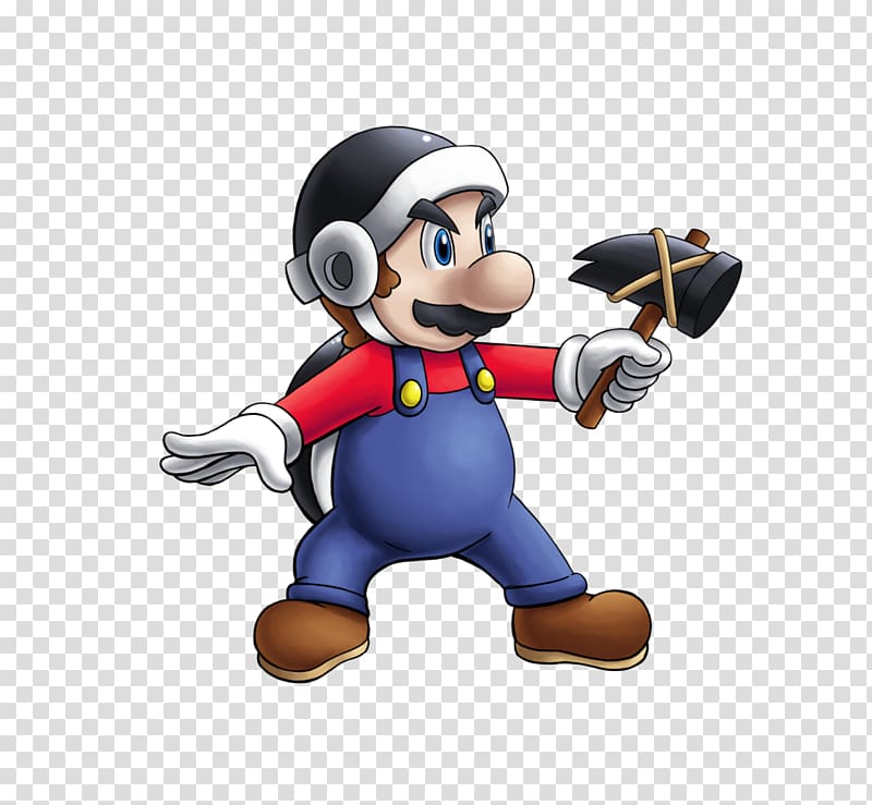 Mascot Cartoon Figurine, mario hammer transparent background PNG clipart