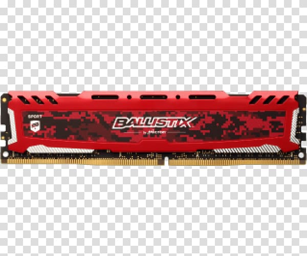 DDR4 SDRAM Computer memory Crucial Technology DDR3 SDRAM, 8gb ballistix transparent background PNG clipart