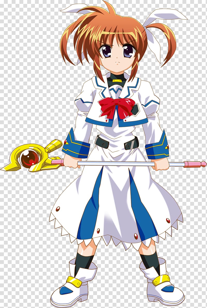 Nanoha Takamachi Mangaka Costume , magical girl transparent background PNG clipart