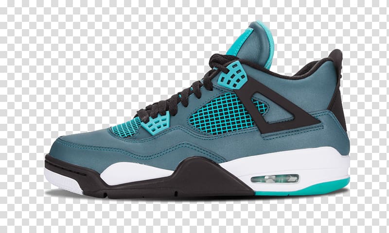 Air Jordan 4 Retro 30th \'Teal\' Mens Sneakers Jumpman Nike Shoe, nike transparent background PNG clipart