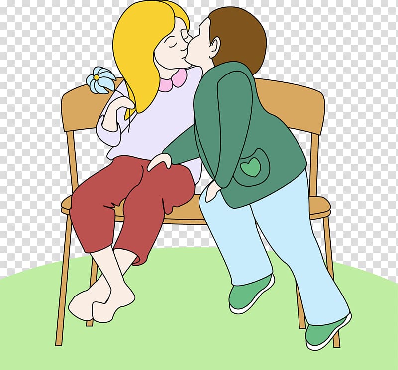 Kiss Cartoon Character Illustration, kiss transparent background PNG clipart