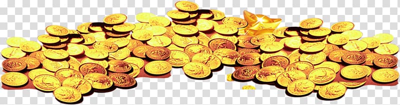 gold coin lot illustration, Gold coin Heap, Pile of gold coins transparent background PNG clipart