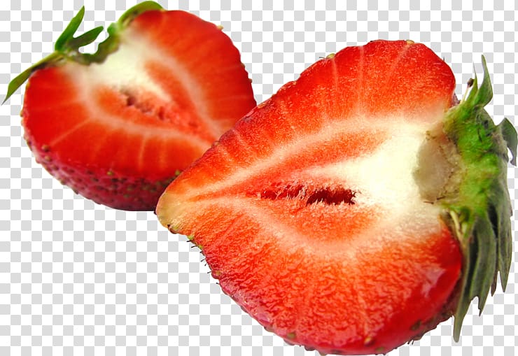 Strawberry Fruit, Half strawberry transparent background PNG clipart