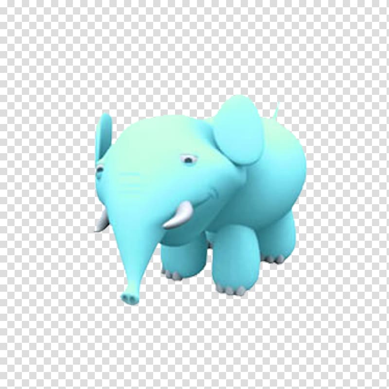 Elephant Blue Animal , A small blue elephant to pull material Free transparent background PNG clipart