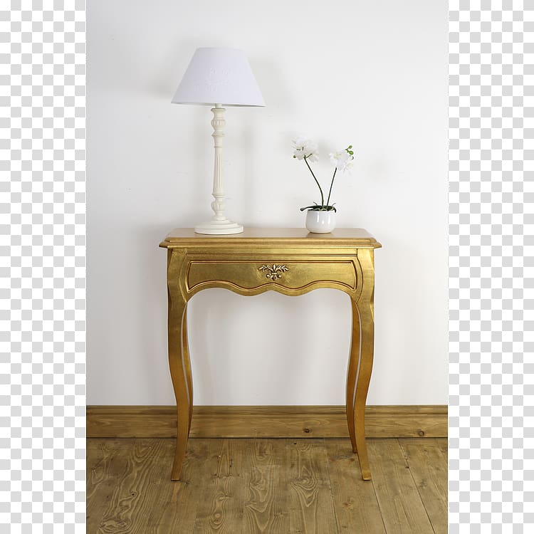 Bedside Tables Drawer Mirror Pier table, Gold table transparent background PNG clipart