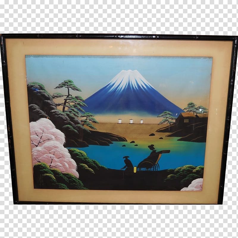 Watercolor painting Mount Fuji Japanese painting, painting transparent background PNG clipart