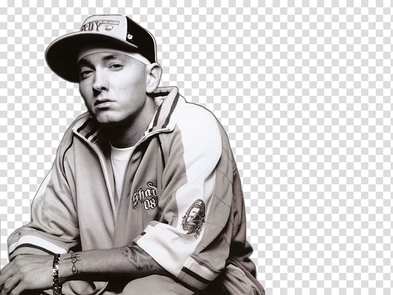 Eminem, Bw Eminem transparent background PNG clipart