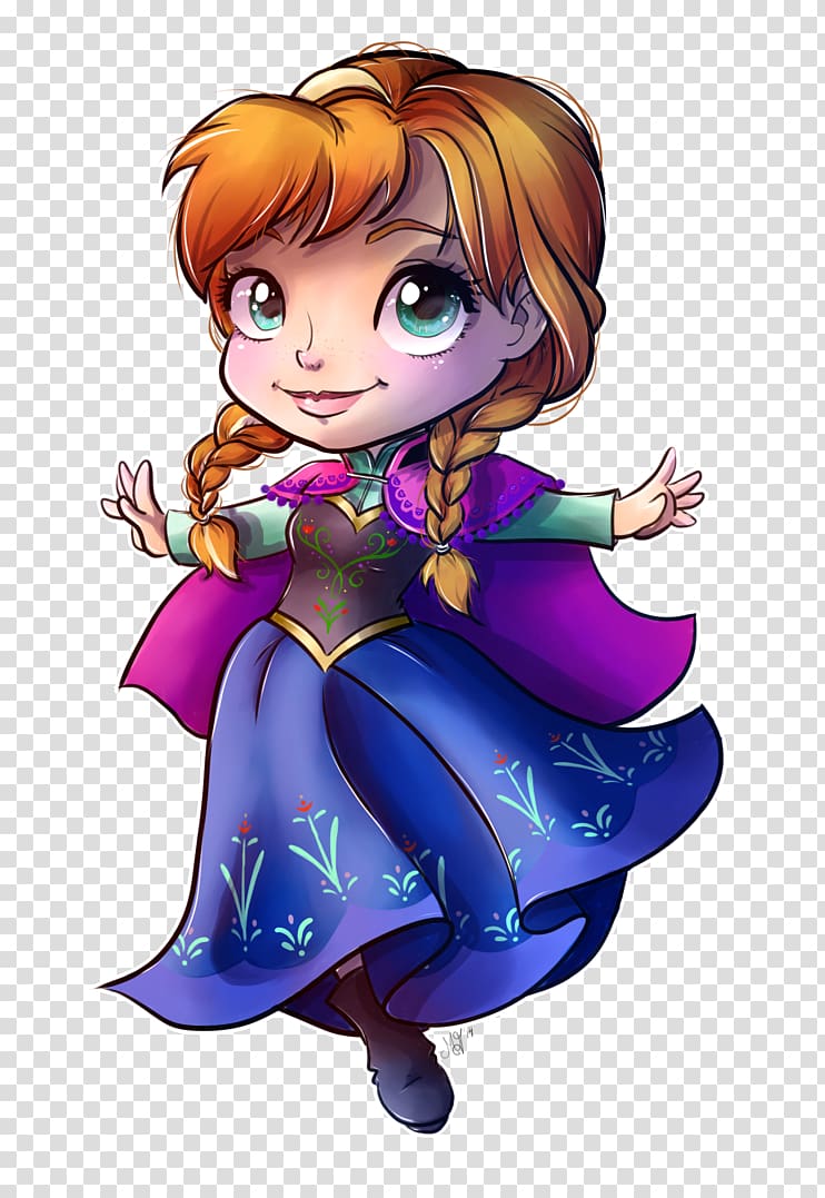 Anna Elsa Drawing Chibi Disney Princess, Disney Princess transparent background PNG clipart