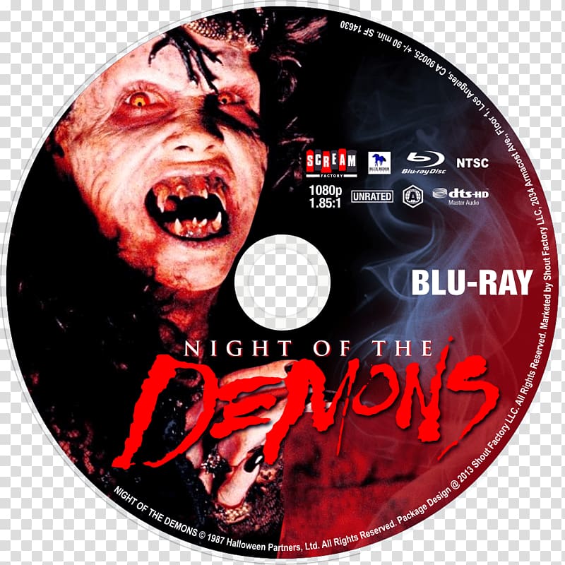 DVD Night of the Demons Blu-ray disc Film Album cover, dvd transparent background PNG clipart