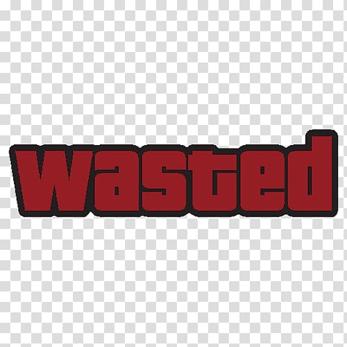 Grand Theft Auto V Grand Theft Auto: San Andreas Grand Theft Auto: Vice City Wasted Video game, bitch, GTA wasted text transparent background PNG clipart
