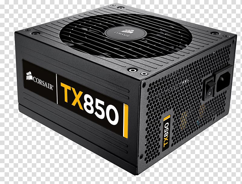 Power supply unit 80 Plus Power Converters ATX Corsair Components, Computer transparent background PNG clipart