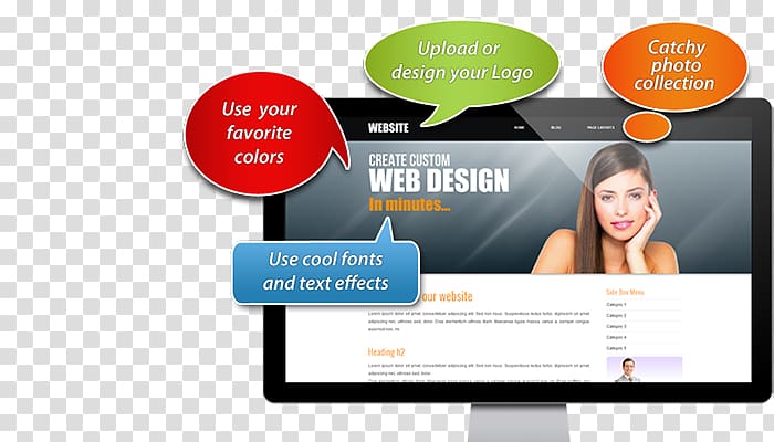 Responsive web design Web page Online advertising, beautiful web templates transparent background PNG clipart