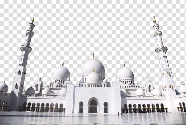 empty white mosque, Cairo Dubai Islam Poster, Taj Mahal two transparent background PNG clipart