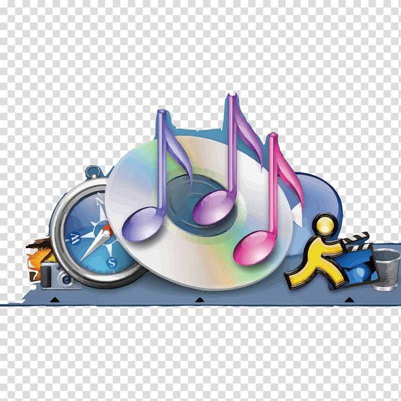 Desktop computer Desktop environment Icon, Creative musical elements transparent background PNG clipart