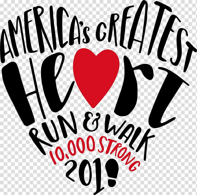 2018 America\'s Greatest Heart Run & Walk Utica American Heart Association Running, heart transparent background PNG clipart