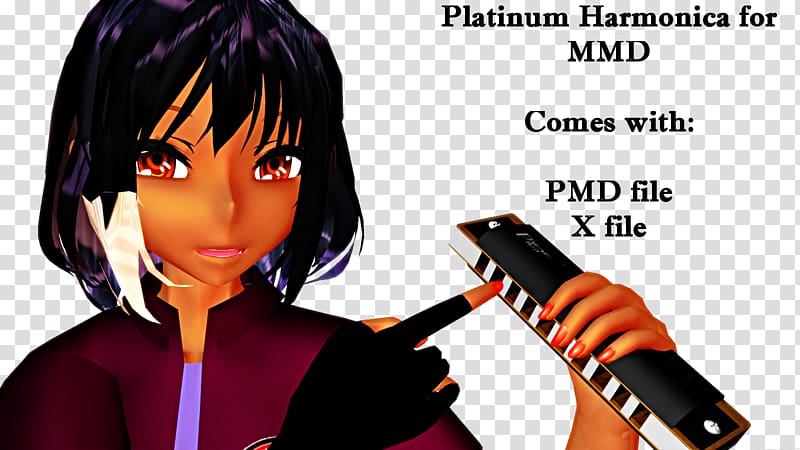 Black hair Animated cartoon, platinum safflower three dimensional transparent background PNG clipart