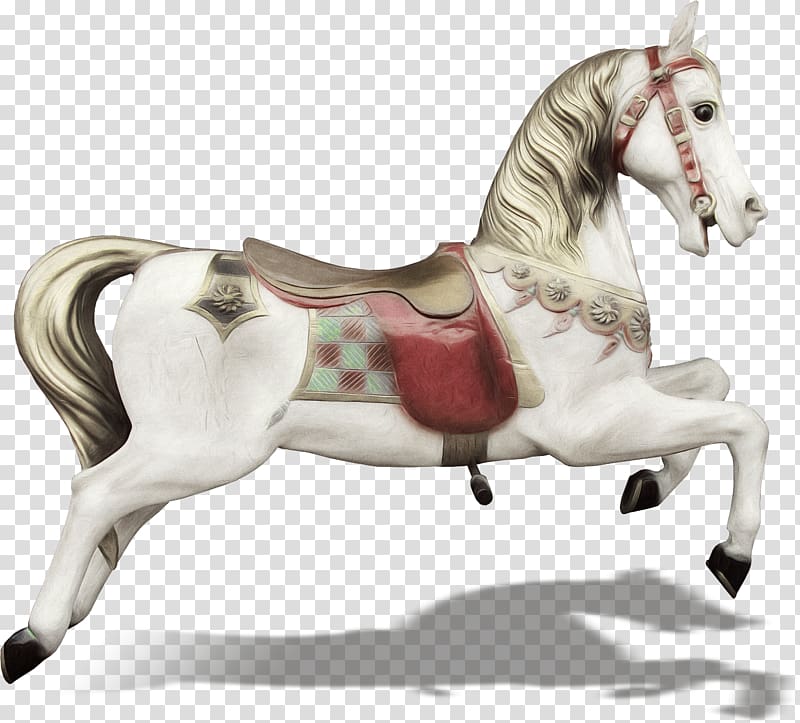 Mustang Stallion Mare Pony Carousel, Galloping white horse clip transparent background PNG clipart