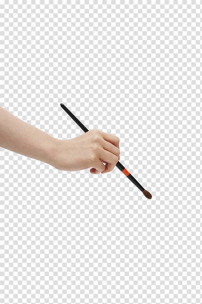 person using paint brush, Ink brush Pen, Holding pen transparent background PNG clipart
