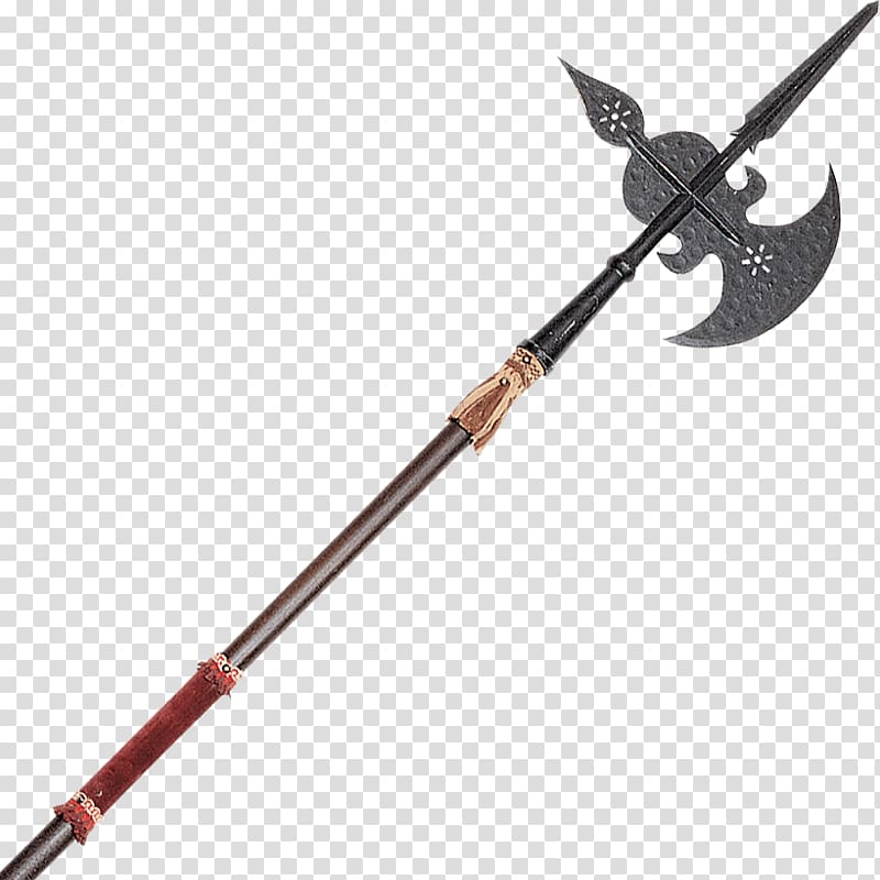 Halberd Middle Ages Weapon Knight Voulge, halberd transparent background PNG clipart